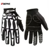 Qeqae Patrón de Esqueleto Unisex Dedo Completo Bicicleta Ciclismo Motocicleta Moto Carreras Guantes de Montar Guante de Bicicleta para Mujeres y Hombres 22878