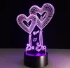 décorations de mariage je t'aime lampe LED 3D veilleuse lampe de table de bureau lampe d'illusion 3D visualisation veilleuse alimentée par USB 3904967