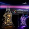 3D Puzzles Mosaic Tower Clock Acrylic Building Model Home Decoration Elegant Gift Z0907 Drop Delivery Toys Toys Dhnre