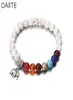 OAIITE – Bracelet en perles de pierre naturelle pour hommes et femmes, Chic, couleur argent, pendentif éléphant, Vintage, style Boho, Bracelets à breloques pour 9010061