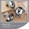 Conjuntos de louça 2 pc metal aço inoxidável sobremesa copo escritório mini terrário cozinhar tigela frutas