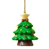 Akryl Parm Choink Tree Dekoracja Pendant 8 cm Santa Snowman Wiselds wiszący ornament JJ ​​12.11