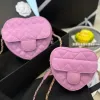 fashion pink heart Bag saddle Designer bag half moon cc Luxury handbag mens travel mini Clutch Womens lady Cross Body quilted Evening Tote Leather sling Shoulder Bags