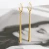 Boucles d'oreilles créoles en argent Sterling 925 pour femmes, breloque à pampilles, plaqué or, bijoux fins à la mode, prévention des allergies, accessoires de fête, cadeaux