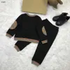 Brand Baby TrackSuits Projektant Kids Bluza Zestaw rozmiar 110-160 wzorzyste stawowe plaster