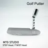 Altri prodotti per il golf MTG STUDIO Putter da golf Collo da golf Step o Twist Colore argento Mazze da golf in acciaio inossidabile KBS manico nero SS impugnatura da golf 231211