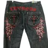 Heren Jeans Y2K Jeans Broek Heren Harajuku Hip Hop Zak Retro Grafisch Geborduurd Baggy Jeans Gothic Hoge Taille Brede Broek streetwearL231122