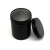 Storage Bottles 200ml Round Matte Black Metal Candle Jars Empty Containers Vessels Tin For Wax Melt Making Kit DIY270p