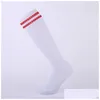 Chaussettes de sport Top Qualité Hommes Femmes Enfants Professionnel Football Confort Portable Respirant Genou Haute Chaussette Enfants Adt Basketball Runni Ot39Y