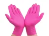 Wegwerphandschoenen roze wegwerpbare nitril rubber latex Universal Kitchen huishouden schoonmaken tuinieren paars zwart 100pcs2911820