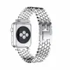 Bracelet en acier inoxydable à motif d'écailles de poisson Bracelet de montre en métal pour Apple Watch série 8 7 6 4 bandes avec connecteur adaptateur Bracelet Iwatch 45mm 38 42mm 40mm 44mm 49mm