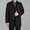 مزج الصوف للرجال en long overcoat pea coat coat antumn s jacket winter men wool 231211