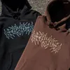 Sweats à capuche pour femmes Mode Casual Sweat à capuche Tops Hommes Ins Automne Hiver Crâne Lettres Broderie Artisanat Sweat Y2k Lâche Coton Pull