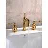 Bathroom Sink Faucets Wash-basin Faucet Rose Gold Brass Pull Out Basin Jade Shower Head Cold Water Single Handle Tap Torneira