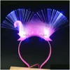 Hair Accessories Flashing Hairpin Luminous Party Decorative Light Up Gift Glowing Headband Festival Wedding Props Headwear Decoratio Dhxez