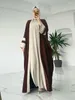 Roupas étnicas Ramadan Muçulmano Kimono Abaya Set Turquia Islam Arábia Saudita Vestido Oração Roupas Mulheres Define Kaftans Djellaba Robe Femme