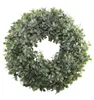 Artificial Green Leaves Wreath 175 Inch Front Door Wreath Shell Grass Boxwood For Wall Window Party Decor6290553