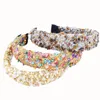 Personnalisé cristal naturel pierre bandeaux coloré Stud strass épais femmes bandeau fête bandeau nouvelle mode couronne cheveux A247x