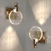 Creative Bubble Crystal Wall Lamps Minimalist Living Room Bedroom Bedside Wall Sconce Bathroom Mirror Front Wall Light Fixture262T