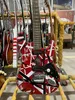 무거운 유물 전기 기타, Red Frank 5150, Black, White Stripes, Floyd Rose Tremolo Bridge, Edward Eddie Van Halen, 무료 선박