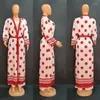 Frauen Zweiteilige Hosen Tilapia Dashiki Big Dot Print Frauen Mode 3 Stück Anzug Freizeit Lose Outfit 2023