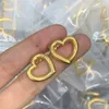 En forme de coeur avec amour couple boucles d'oreilles en laiton haut de gamme boucles d'oreilles dames clous d'oreille bijoux de créateur cadeaux XMER43 --02