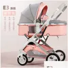 Barnvagnar# Högsynta barnvagnar kan sitta på att lätta lätta vikbara tvåvägschockabsorberande födda Baby L230625 Drop Delivery Kids Matern OT20S Q240429