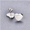 Stud Top Quality Luxury Designer Women Fashion Stud Classic Style Stainless Steel Lover Engagement Earrings Wholesale Drop Delivery Je Dhobt