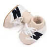 Scarpe per bambini Lettere di cartone animato Scarpe per bambini Scarpe da ginnastica in pelle carine Scarpe per neonato Bambino Ragazzo Ragazza Suola morbida Scarpe da culla Calzini Primi passi 0-18 mesi