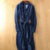 Herrkläder nattklänningar för män Robes Coral Fleece mycket lång förtjockning av sömnklänning plus storlek S-XXL 231211