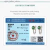 Stud BAMOER Platine Plaqué Vert Zircone Cubique 925 Boucles D'oreilles En Argent Sterling Élégant Solitaire Rond Huggie Boucles D'oreilles De Mode YQ231211