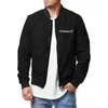 Vestes pour hommes Norronamen's Light Bomber Zippered Flying Jacket Informal College Coupe-vent Manteau d'hiver Vêtements imperméables