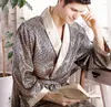 Męska szlafrok nocny Satyna Satyna Kimono Bathobe Suknia Suknia swobodna plus wielkości Gold Home Sossing 3xl 4xl 5xl