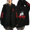 Sweats à capuche pour hommes Anime Berserk Sweat à capuche Mode Sweat Harajuku Cool Loog Manches Hommes Femmes Vestes Vêtements Automne Hiver Zip Up