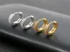 Hoop Round Cycle Earring Silver Gold Plated Men Women Hip Hop Stud Earrings Jewelry9076558