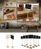 HELA 5 PCSSet Stand Wedding Table Decoration Mini Blackboard Chalkboard WordPad Message Board Holder Clip på en Stick3137210