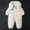 Rompers Kids Padded Cotton Bodysuit Clothes Winter Baby Thick Plus Velvet Warm Girls Boys Ski Suit Overalls 15 Years 231211