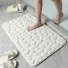 Carpets Bathroom Floor Mats Pebble Textured Absorbent Door 3D Embossed Foot 231211