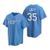 Kansas''City''Royals Hommes 13 Salvador Perez 4 Alex Gordon 41 Danny Duffy Personnalisé Femmes Jeunes Bleu Clair''Replica''Alternate Jersey