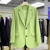 Frauen Anzüge Herbst Büro Dame Gelb Blazer Für Frauen 2023 Langarm Schlank Hohe Qualität Blazer Mujer Mäntel Jacke Winter outwear