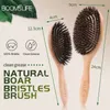 Brosses Boomslife Bristle Femmes Femmes pour brosse à cheveux en bois Détecteur lisseur Brush Hair Peigt Barber Accessoires 231211