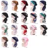 Bütün 10 pcslot kadın bayanlar baş sargısı bandana türban kapağı uzun kuyruk kafa bandı şapka kızlar kemo saç dökülmesi şapkası bir boyut 8504268