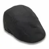 Berets outono boina bonés unisex sboy artistas chapéus retro linho masculino sólido primavera homens mulheres duckbill para o pai