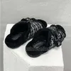 Laberthre Sapatos Slides de Inverno Lã Flip Flop Fur Fofo Peludo Fuzzy Mulheres Chinelos Senhoras Sandálias Quentes Preto Marrom Confortável Menina Tamanho EUR 35-40