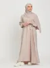 Plus -storlek klänningar Selle Simple Style Marockan Kaftan Turkiet Solid Color Gulf Abayas Islamiska kvinnor Lång klänning Muslim Saudi Ramadan 231208