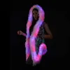 Led-bontjas Rave-jas met lichtgevende pailletten-vest-hoodie-gloeiende festival-outfit