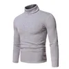 Pulls pour hommes Tops de base Tops à col roulé à manches longues Casual Stretch Slim Fit Pull Mâle Automne Hiver Blouse de couleur unie