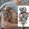 Temporary Tattoos Festival Dragon Tiger Cross Waterproof Tattoo Sticker Body Art India Fake Water Transfer Tatoo Women Men 231208