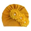 Cappelli Forniture per bambini europei e americani Tinta unita GIRASOLE Berretto con maniche Cappello caldo autunno inverno per bambini