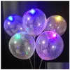 Party Decoration Alla hjärtans dag Lysande ballongälskare Transparent LED Bobo Ball Air Balls för julår Brithday Wedding Deco DH3O7